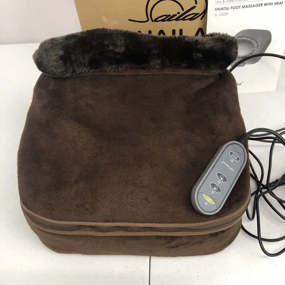 Snailax 2-in-1 Shiatsu Foot and Back Heat Massager SL-522S New Open Box